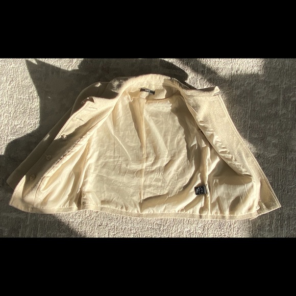 SUZY SHIER COLLARED CREAM XS JACKET BUTTON UP - Picture 6 of 9